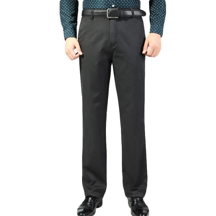 Pantalon Homme habille en baggy Droit 100% coton Pantalon Hommes a la mode  Épaississant Gris - Cdiscount Prêt-à-Porter