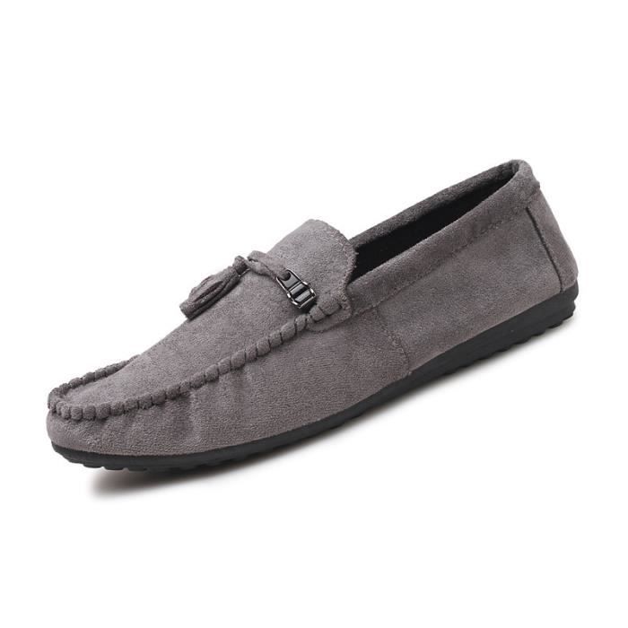 mocassin homme gris