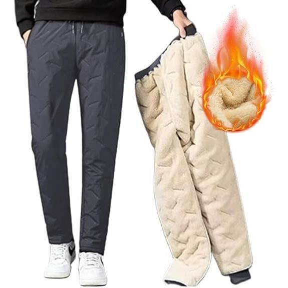 Pantalon Homme Polaire pour Hiver avec Cordon de Serrage Pantalon Homme Hiver Polaire Epais Chaud avec Poches Homme Pantalon Gris Fonce Cdiscount Pret a Porter