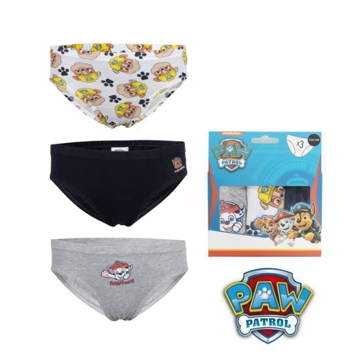 Lot de 3 slips Pat Patrouille 100 Coton Culottes gar on Pat