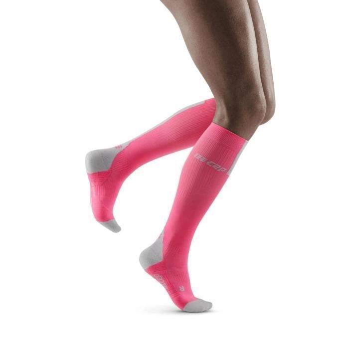 Chaussettes femme CEP Tall Compression 3.0 - Rose/gris clair - Running - Adulte - Respirant