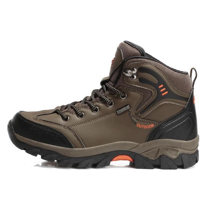 Chaussures Homme Randonn e Hautes Chaud Outdoor Marche Marron