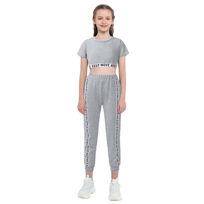 Inlzdz Ensemble Sport Fille Enfant Gym Yoga Jogging Jogger