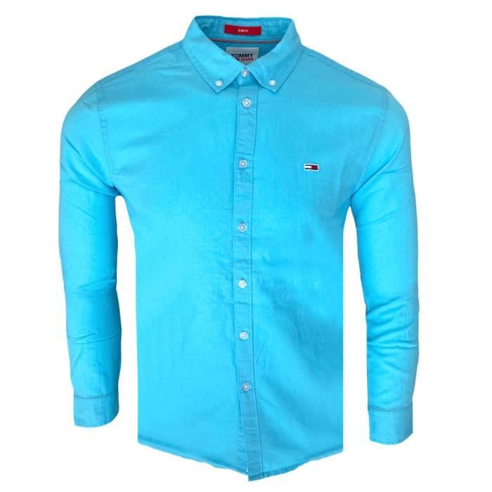 Chemise homme bleu turquoise on sale