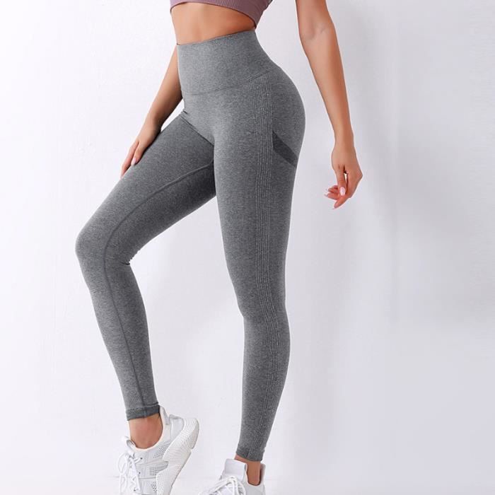 Pantalon de Yoga Femme - Taille Haute Élastique sans Coutures