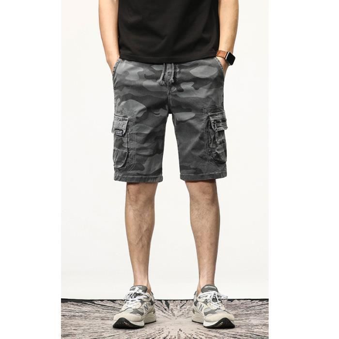 Short Cargo Homme En Coton élastique - Multi-poches, Coupe Ample - Pour Travail, Randonnée, Pêche, Militaire - Taille Grande Disponible - 7