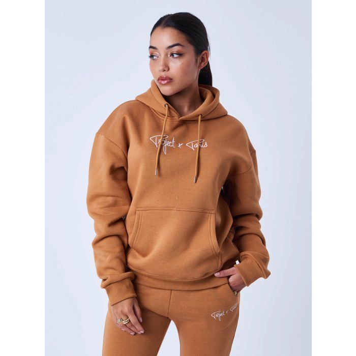 Project X Paris Sweat à Capuche Femme Signature - Blanc Cassé Essentiels