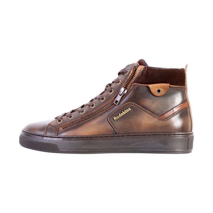 Scarpe Ginnastica Redskins Hopeso In Pelle - Colore Cognac Marrone - Taglia 45 EU - Autunno Inverno