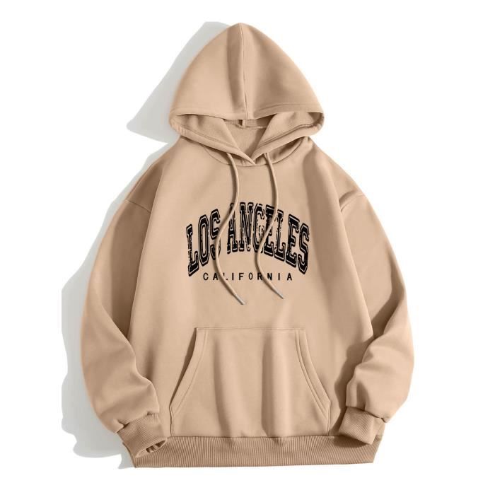 Sweat à Capuche Femme Oversize Sweatshirt Aesthetic Sweat Long avec Capuche  Hoodie Ado Fille Oversize Femmes à Capuche Fille Beige - Cdiscount  Prêt-à-Porter