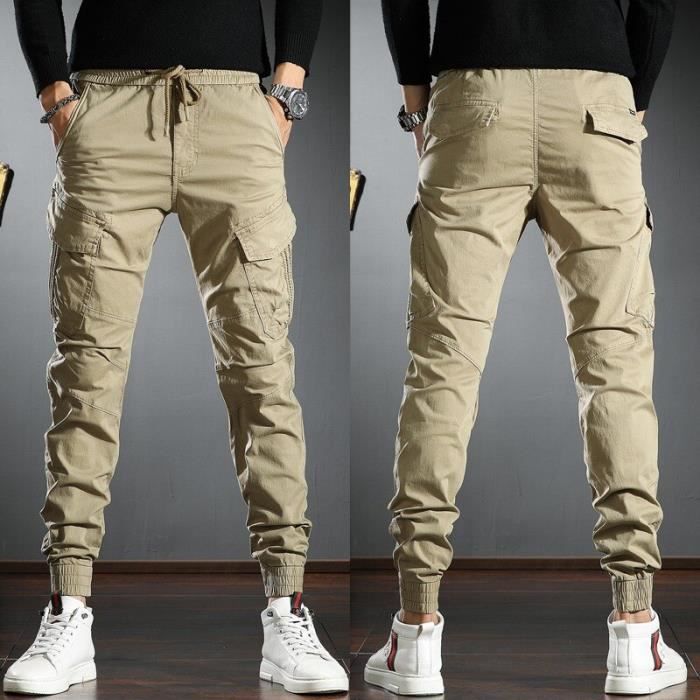 Générique Pantalon De Travail Homme Cargo Baggy Randonnée Militaire Sportswear Vetement Blanc Noir Large Survêtement Avec Poches Ete Mode Jogging