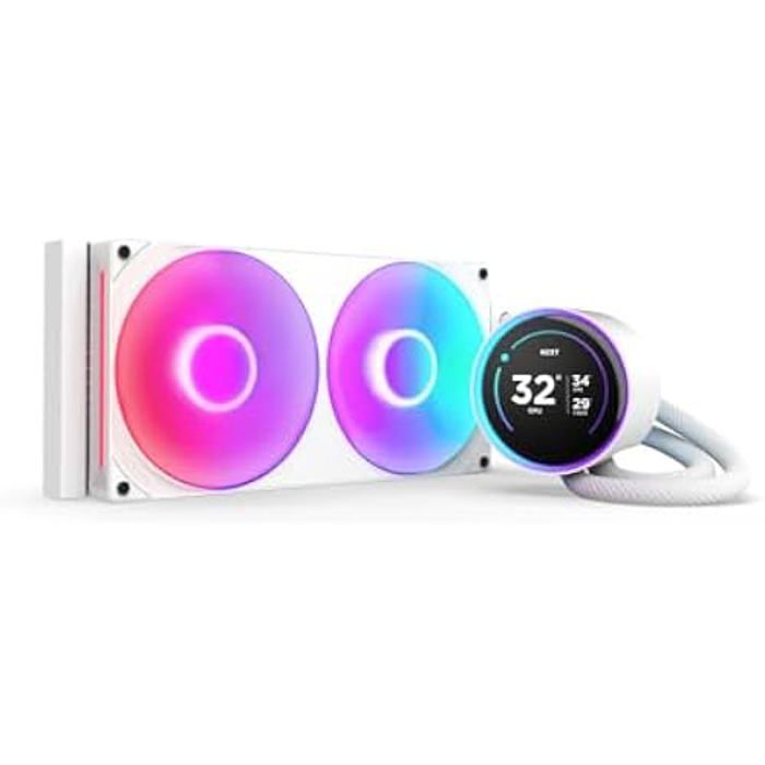 NZXT Kraken Elite 280 RGB – Refroidisseur de liquide CPU AIO – Radiateur 280mm – Ventilateur F280 RGB – IPS LCD 272