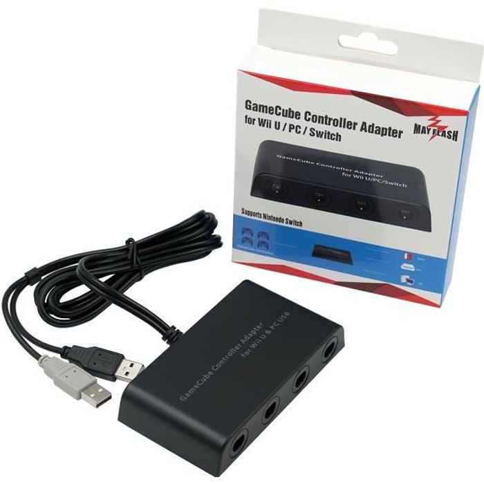 Mayflash Gamecube Adaptateur pour Manette Wii U et PC (Deux Ports