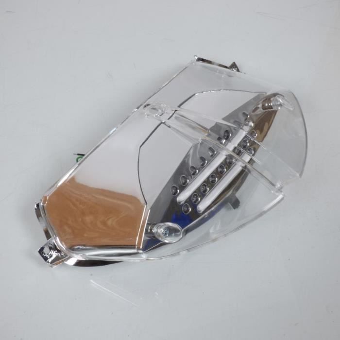 GOOFIT Feu Arrière Chromé Pour Moto Avec Clignotants Intégrés, Feu De Recul De Rechange Pour Vélo, Scooter, ATV