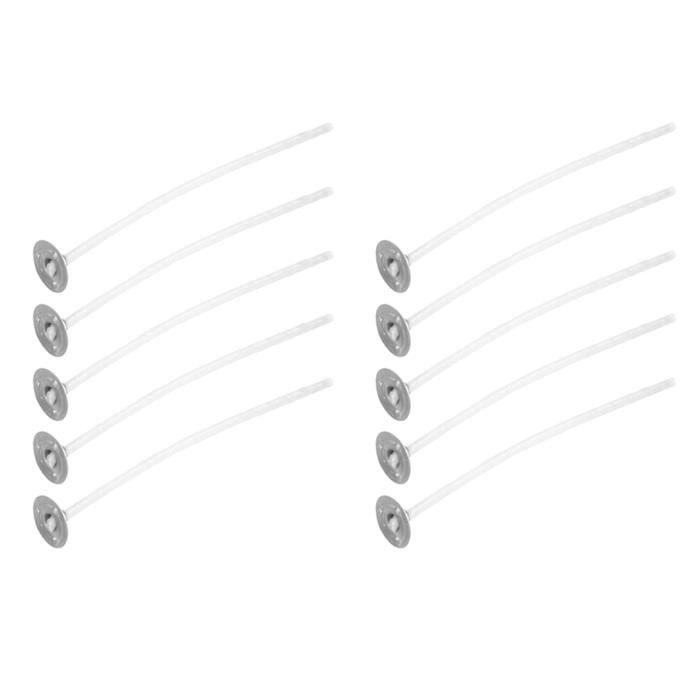 Lot De 50 Mèches De Bougie 10 Cm + 60 Autocollants - Coton