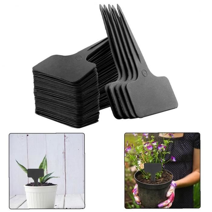 Lot De 15 Étiquettes Jardin En Bois Noir – Étiquettes Plantes Imperméables, Panneaux Marqueurs Pour Fleurs, Légumes & Semis (25 X 7.5 Cm)