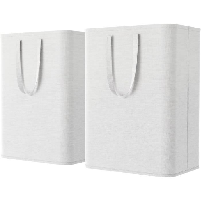 Panier à Linge Pliable STARVAST - 2 En 1 Avec Roulettes, Gain De Place Idéal Pour Petites Pièces - Beige