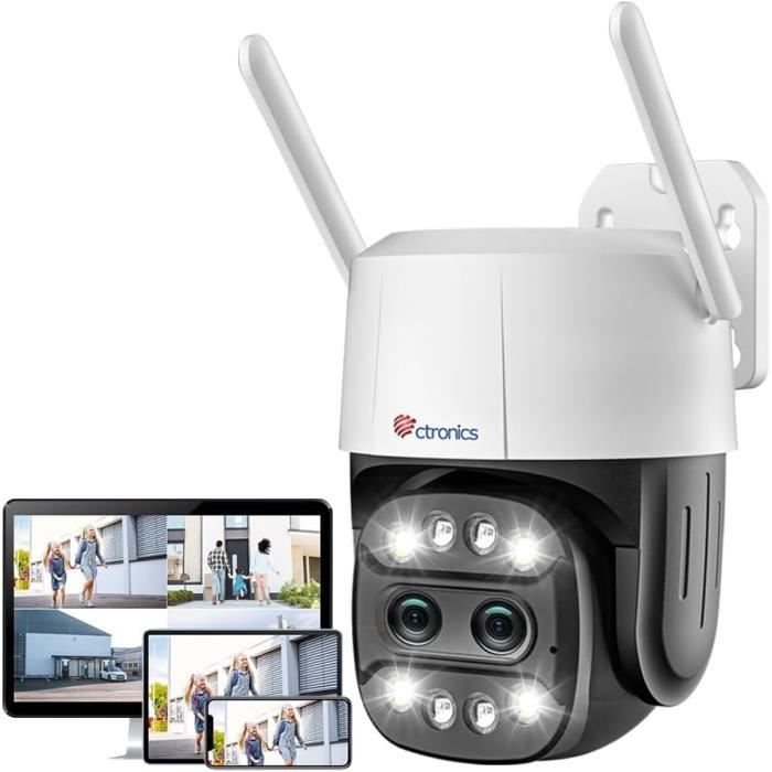 Caméra Surveillance WiFi 4K 8X Zoom Hybride BEENOZO - Solaire PTZ Double Objectif 360° Avec IA Et Panneau Solaire