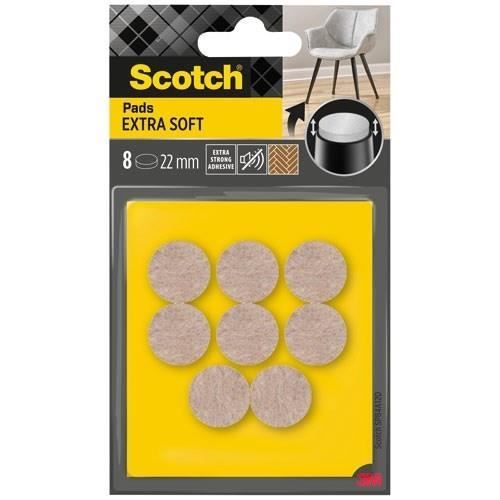 Patin en feutre laine adhésif rond Scotch ø22 mm