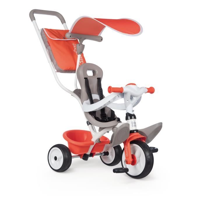 Tricycle évolutif Baby Balade Rouge - Smoby - 3 roues - Guidage parental - Roues silencieuses