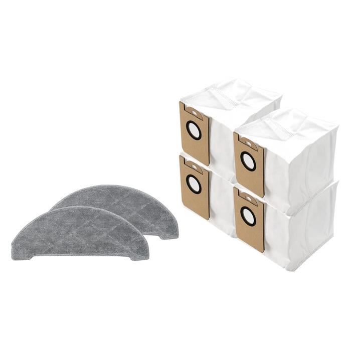 Kit Sacs à Poussière Et Chiffons Pour Robot Aspirateur Redkey R10 - 4 Sacs + 4 Chiffons - 3