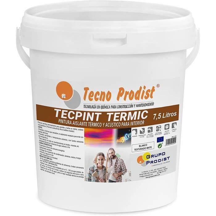 TECPINT TERMIC de Tecno Prodist - Peinture à l'eau avec isolation thermique et acoustique - Intérieur - Anti-humidité - Inodore