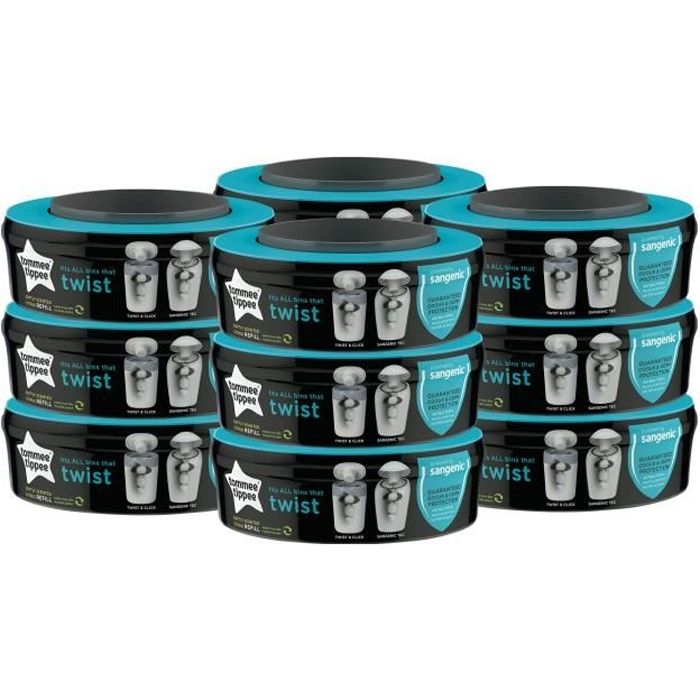 Pack de 6 recharges poubelles Sangenic Twist et Click Tomme Tippee - Achat  & prix