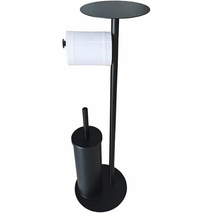 Jessar - Support pour Papier Hygiénique sur Pied Avec Rangement pour Magazine, Argenté main image 1