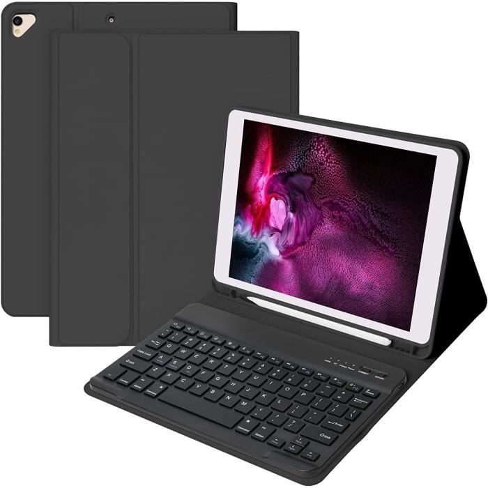 Étui Clavier Bluetooth Pour IPad 10/11 (10.9/11 Pouces 2022-2025) - Clavier Amovible Magnétique, Protection Complète, Porte-stylet, Autonomie Longue - Gris