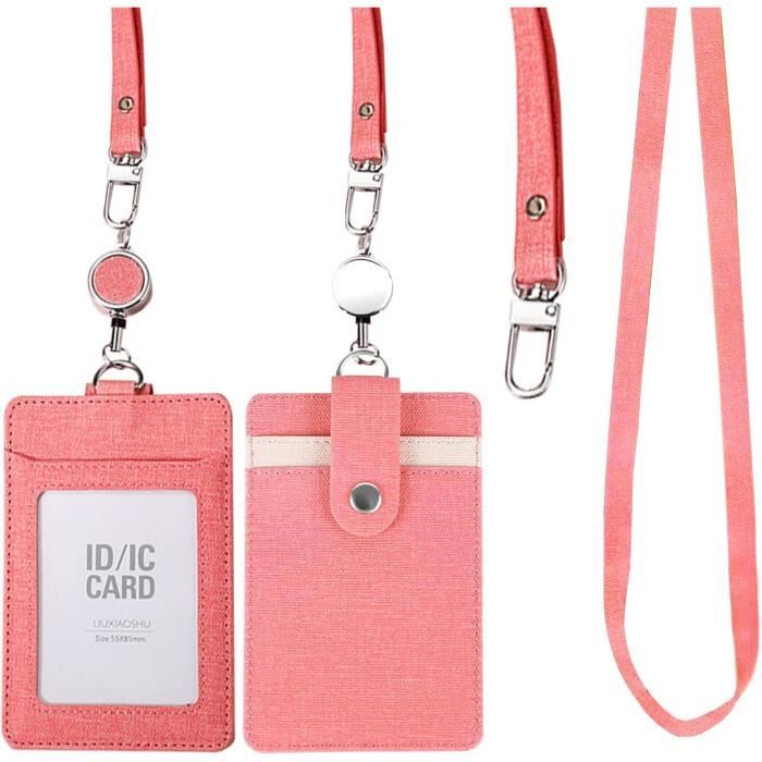 Porte-Badge Étanche Avec Cordon - Pochettes Verticale Pour Carte D'Identité
