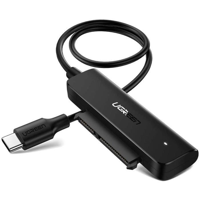 UGREEN Adaptateur USB C vers SATA Super Speed 5Gbps pour 2,5 Pouces HDD SSD Drives, Supporte UASP