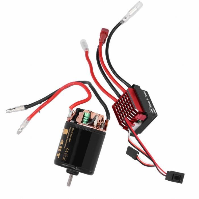 Motore Per Auto RC 540 Spazzolato 55T + ESC 360A Brush-X60 – Kit Con Spina T Per Modellismo 1/10 (Tamiya, Traxxas, HSP)