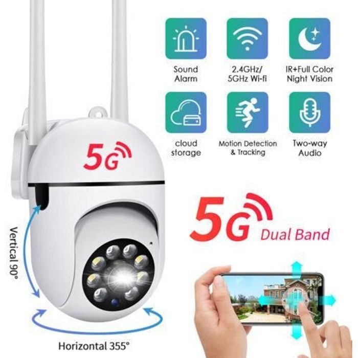 ZOSI C518 H.265+ 2K WiFi Surveillance Camera, 2.4G/5G Indoor IP Camera