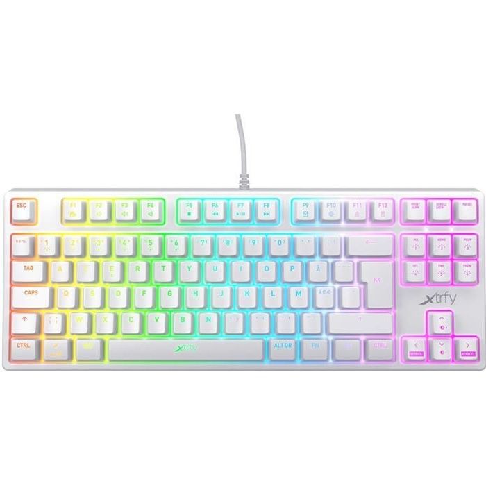 XTRFY Clavier esport K4 TKL Xtrfy - Blanc - AZERTY - Cdiscount