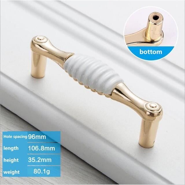 Leulan Lot De 10 Poignées D'armoire De Cuisine Dorées Brossées De 12,7