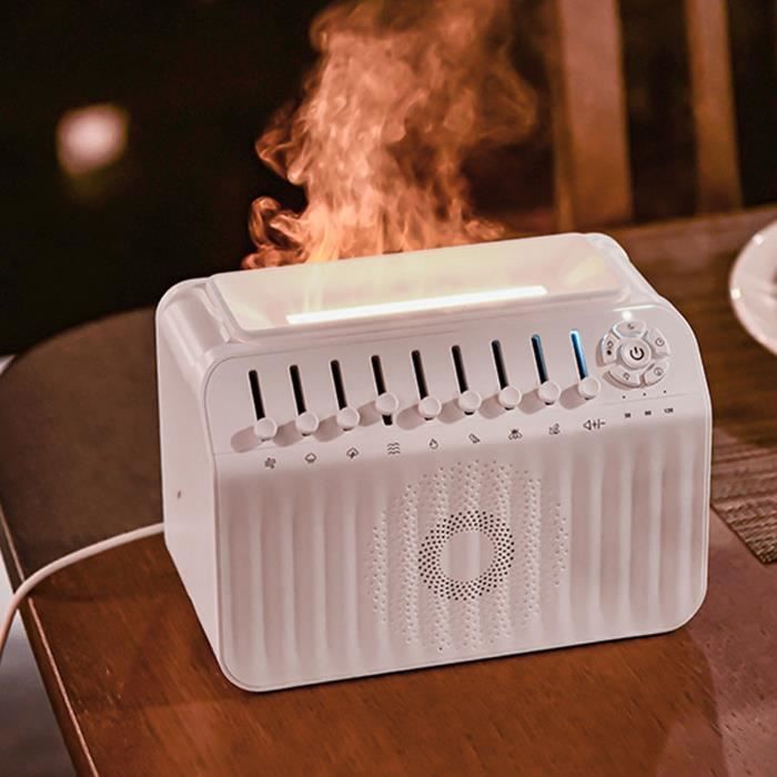 Machine à Bruit Blanc Bulora - Humidificateur De Lumiu00e8re De Nuit U00e0 Bruit Blanc Avec 8 Sons Ambiants Humidificateur De Lumiere Nocturne A Bruit Blanc Avec Machine A Son Diffuseurs De Flammes