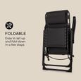 Chaise longue - BLUMFELDT - California Dreaming - ergonomique & pliant - oreiller amovible - noir-1