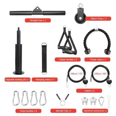 QWORK® 3m Câble en Acier pour poulie Musculation de Poids, Attachement de Machine à câble, 5 mm, Capacité de Charge de 100 kg