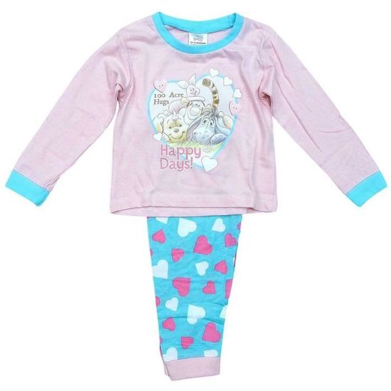 Ensemble Pyjama Bebe Fille Winnie Disney 6 24 Mois Rose Cdiscount Pret A Porter