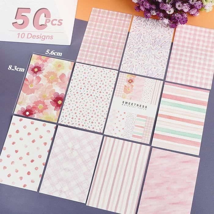 Papiers Décoratifs Double Face 24 Feuilles - 12 Designs - 30x30 Cm - Pour Scrapbooking, Journal, Bricolage DIY