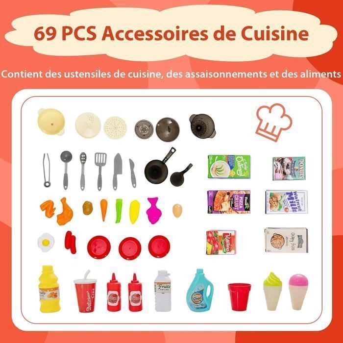 Kit d'accessoires de cuisine pour enfants au design personnalisé Kit d'accessoires de cuisine pour enfants au design personnalisé
