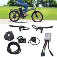 VGEBY Kit contrôleur vélo électrique LCD7C panneau ABS étanche frein pouce accessoires vélo 250W-2