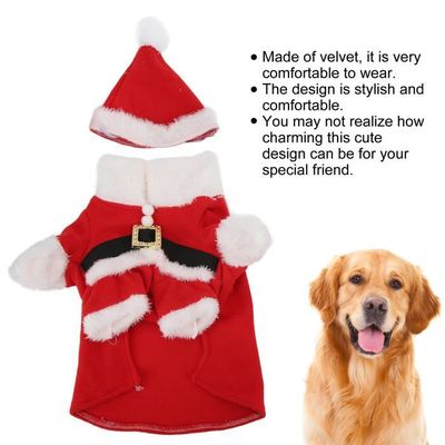 Generisch Costume De Noël Chaud En Polaire Pour Animal De Compagnie