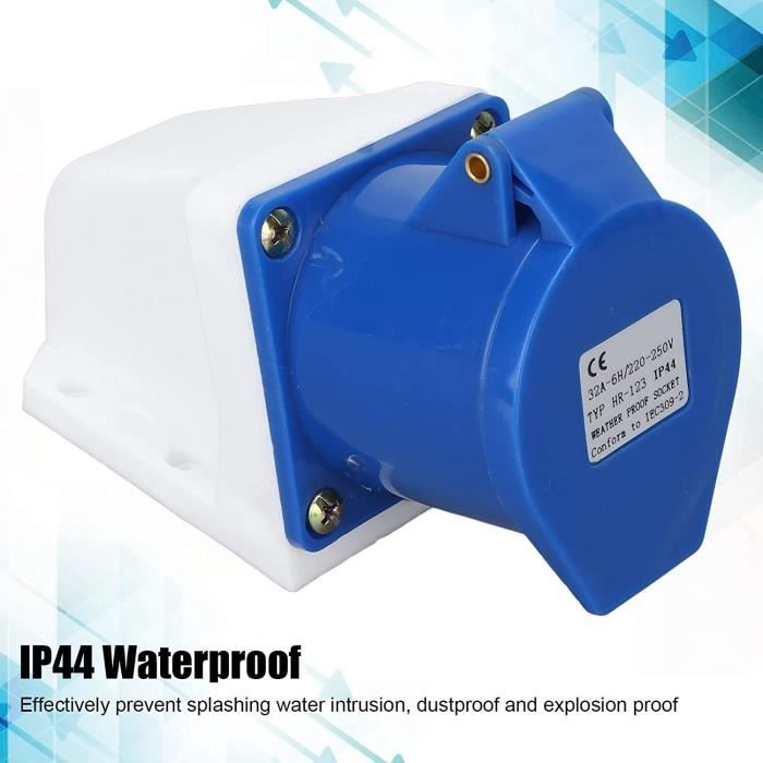 Interrupteur Inline Étanche Switian IP65 - 250V 16A, 4 Broches, Pour Usage Extérieur/Jardin