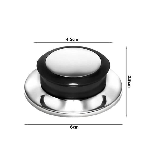 2 Boutons De Couvercle Autocuiseur Antidéflagrants - Poignées Plastique Résistantes - Rotation Facile Pour Ouverture/fermeture - Lot De Rechange
