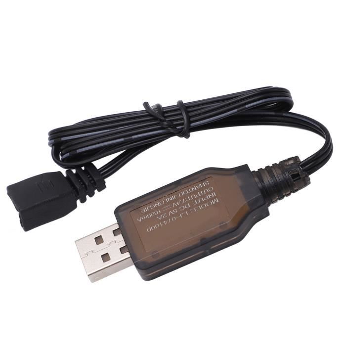 1/16 RC chargeur de voiture 7.4V 1000mA Lipo batterie chargeur USB câble de  charge pour 1/16 voiture télécommandée jeux assemble - Cdiscount Téléphonie
