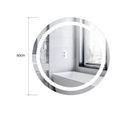 Miroir Tactile Salle de Bain - 60 x 60 x 4.5CM - Anti-buée - LED eclairage - Blanc-3