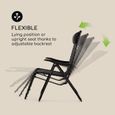 Chaise longue - BLUMFELDT - California Dreaming - ergonomique & pliant - oreiller amovible - noir-3