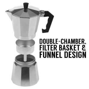 Poignée De Rechange Noire Pour Cafetière Italienne (Moka) - Tailles : 1, 3, 6, 9-12 Tasses - En Plastique Résistant à La Chaleur