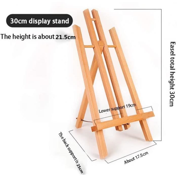 Chevalet Double Face Enfant JOY128 En Bois Naturel - Réglable, Avec Rangement, Pour Petits