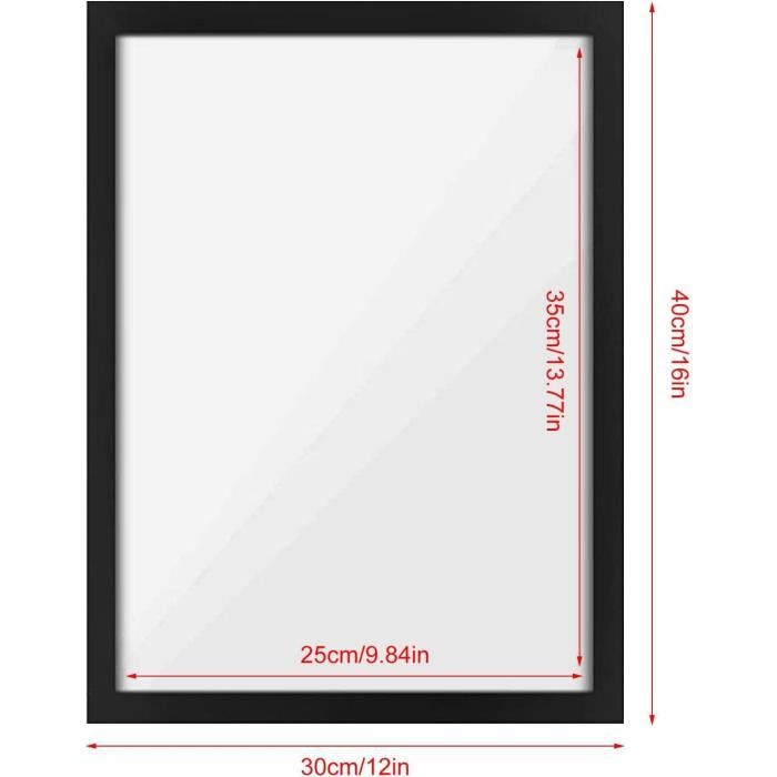 Cadre Photo Magnétique A4 – 2 Pièces Argentées Pour Afficher Peintures Et Documents